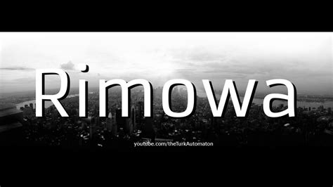 rimowa pronunciation|Iba pa.